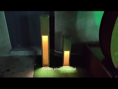 Rustykalna czerwona stal Corten Outdoor Lights Box Metalowa lampa zewnętrzna 10Watt