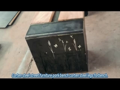 HNJBL korten stalowy rustikalny nowoczesny ławka z drewna